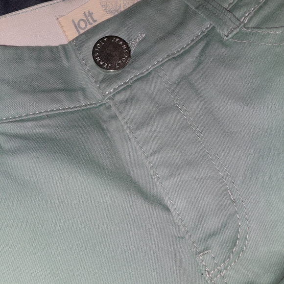 Jolt Green Skinny Jeans Size 3 / 26W Stretch Denim Y2K Color Pants NWT no Tags - Picture 5 of 5